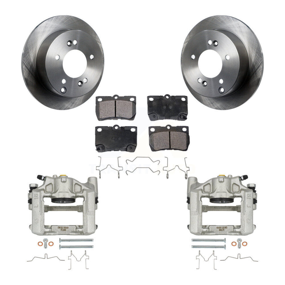 Rear Brake Caliper Rotor And Semi-Metallic Pad Kit For Lexus IS250 With Sport Suspension KC8-100366P