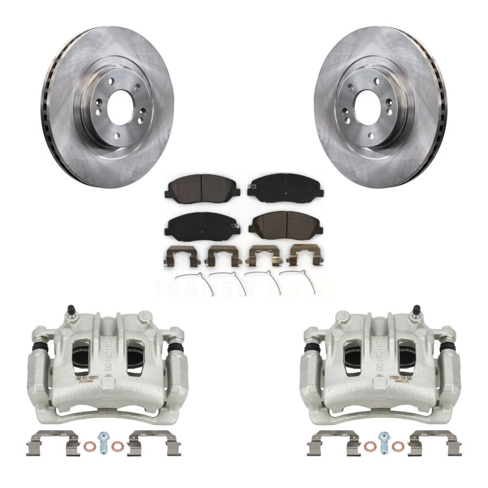 Front Disc Brake Caliper Rotors And Ceramic Pads Kit For Hyundai Santa Fe XL KC8-100366T