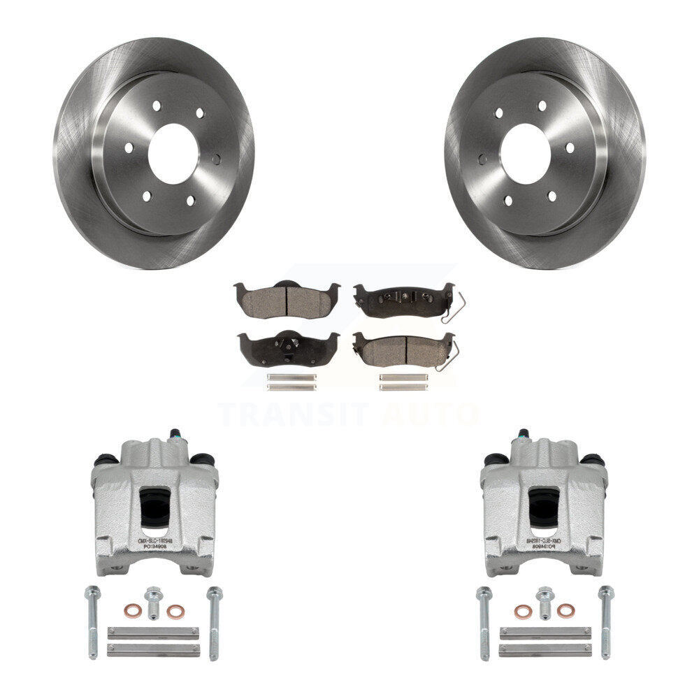 Rear Brake Caliper Rotor And Semi-Metallic Pad Kit For Nissan TITAN Armada INFINITI QX56 KC8-100367P