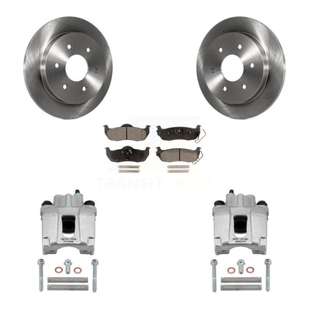Rear Brake Caliper Rotor And Semi-Metallic Pad Kit For Nissan TITAN Armada INFINITI QX56 KC8-100367P