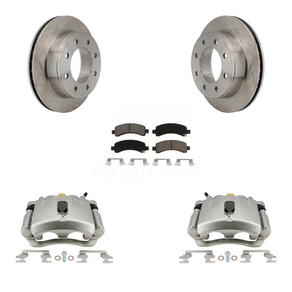 Rear Disc Brake Caliper Rotors And Ceramic Pads Kit For Chevrolet Express 2500 3500 GMC Savana KC8-100368C
