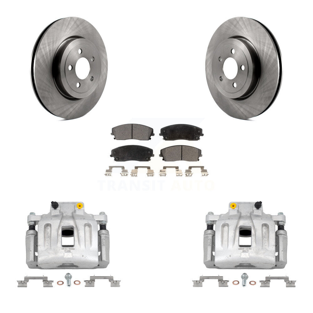 Front Disc Brake Caliper Rotors And Ceramic Pads Kit For Dodge Charger KC8-100368T