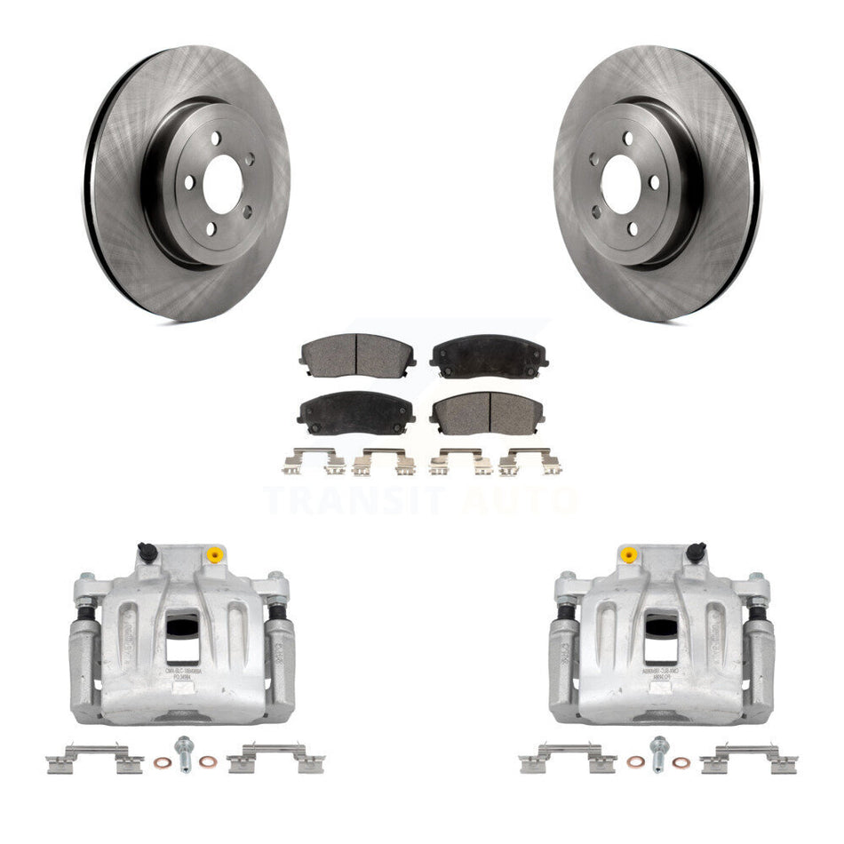 Front Disc Brake Caliper Rotors And Ceramic Pads Kit For Dodge Charger KC8-100368T