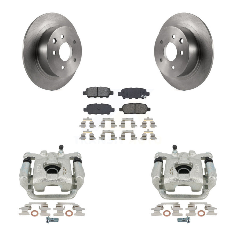 Rear Disc Brake Caliper Rotors And Semi-Metallic Pads Kit For Nissan Altima Maxima KC8-100370S