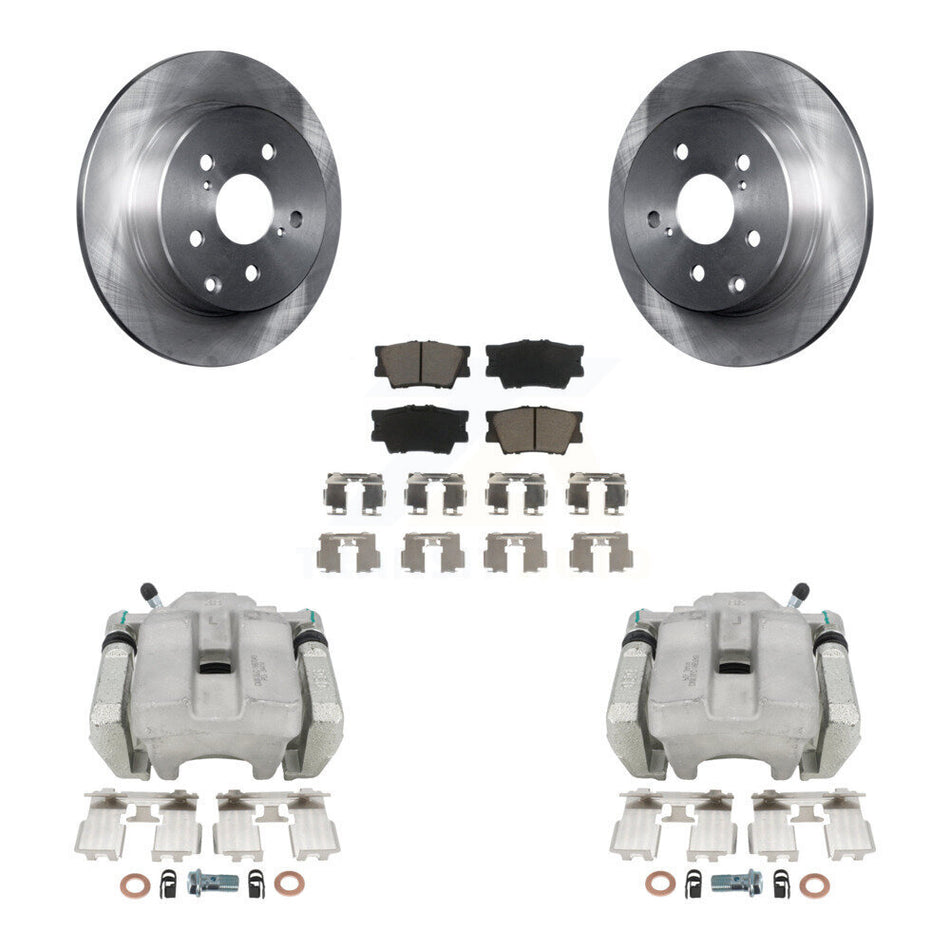 Rear Disc Brake Caliper Rotors And Ceramic Pads Kit For Toyota RAV4 KC8-100371C