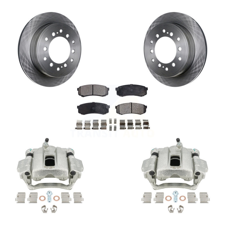 Rear Disc Brake Caliper Rotors And Semi-Metallic Pads Kit For Toyota 4Runner Lexus GX460 KC8-100371P