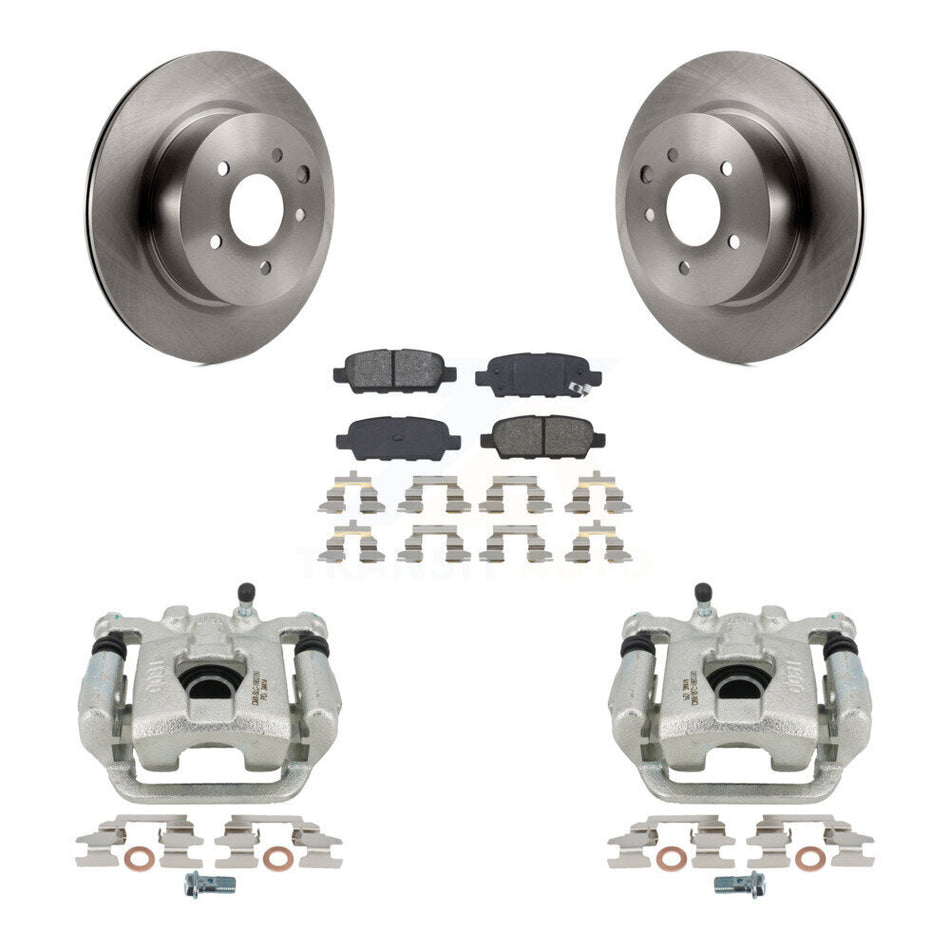 Rear Disc Brake Caliper Rotors And Semi-Metallic Pads Kit For 2019-2022 Nissan Maxima KC8-100371S