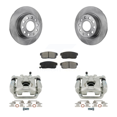 Rear Disc Brake Caliper Rotors And Semi-Metallic Pads Kit For 2003 Nissan Maxima From 01 03 KC8-100372S by Transit Auto