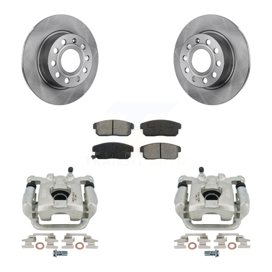 Rear Disc Brake Caliper Rotors And Semi-Metallic Pads Kit For 2003 Nissan Maxima From 01 03 KC8-100372S by Transit Auto