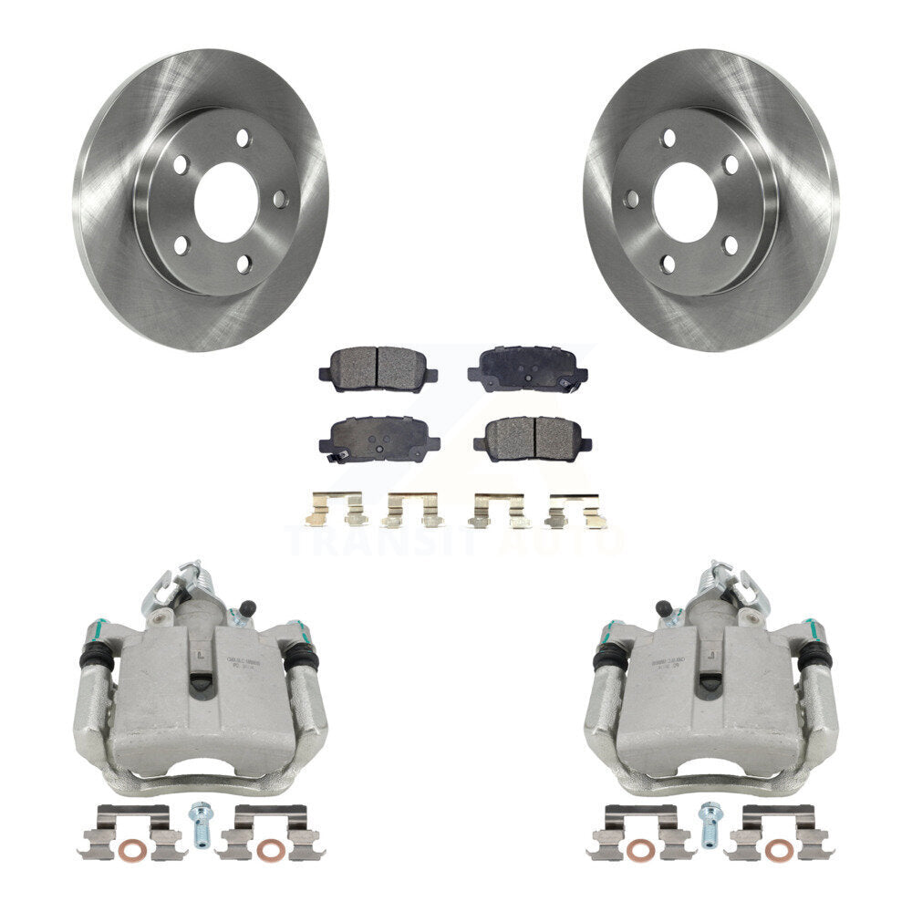 Rear Disc Brake Caliper Rotors And Semi-Metallic Pads Kit For Chevrolet Impala Pontiac Grand Prix Buick LaCrosse Limited Allure KC8-100373P by Transit Auto