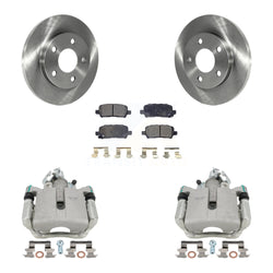 Rear Disc Brake Caliper Rotors And Semi-Metallic Pads Kit For Chevrolet Impala Pontiac Grand Prix Buick LaCrosse Limited Allure KC8-100373P