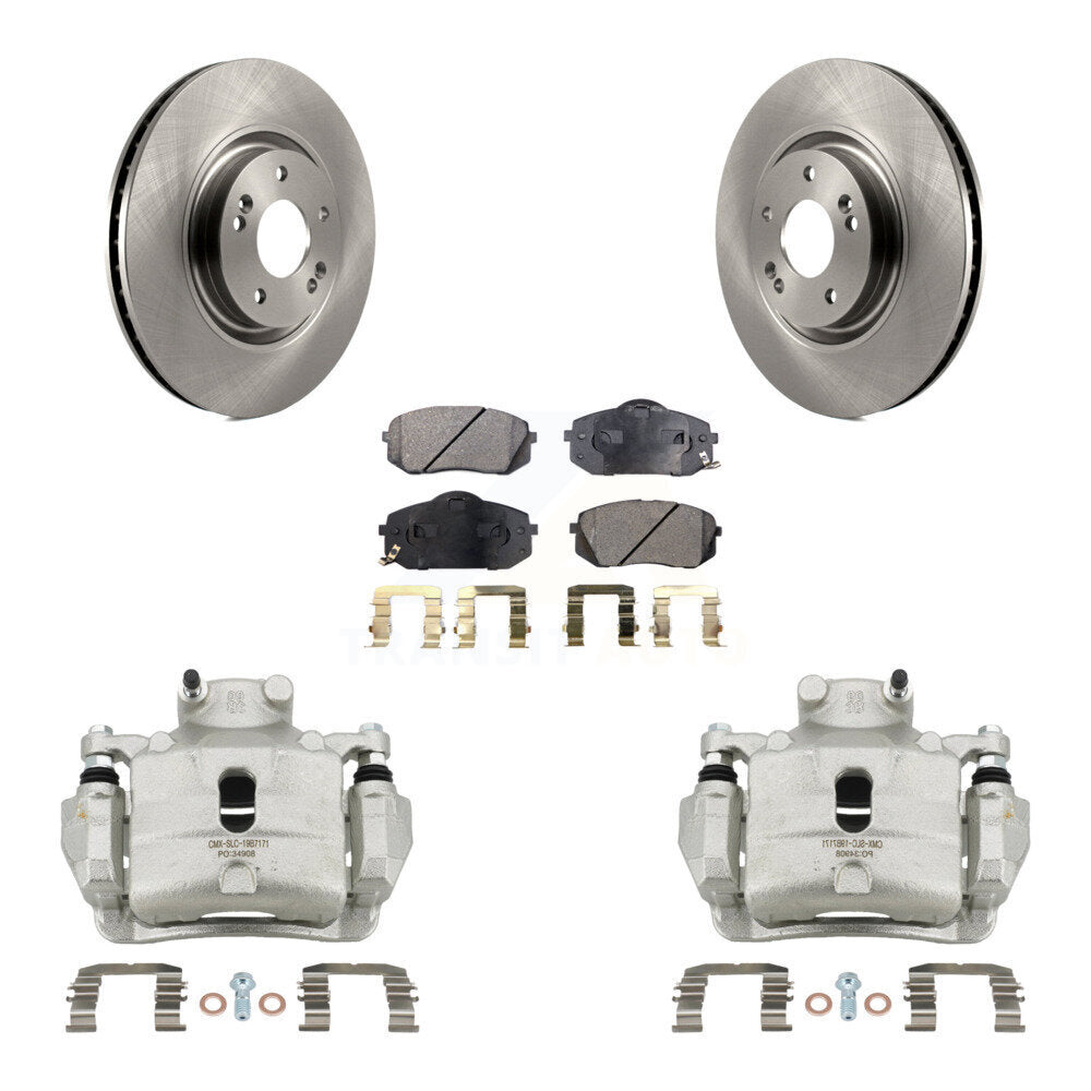 Front Brake Caliper Rotor Ceramic Pad Kit For Hyundai Sonata With Electric Parking KC8-100373T