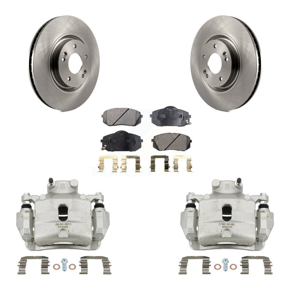 Front Brake Caliper Rotor Ceramic Pad Kit For Hyundai Sonata With Electric Parking KC8-100373T