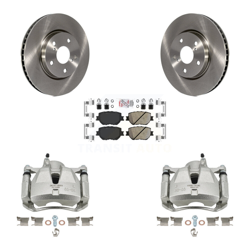 Front Brake Caliper Rotor & Ceramic Pad Kit For 2014 Lexus IS250 Without F Sport Package KC8-100374N