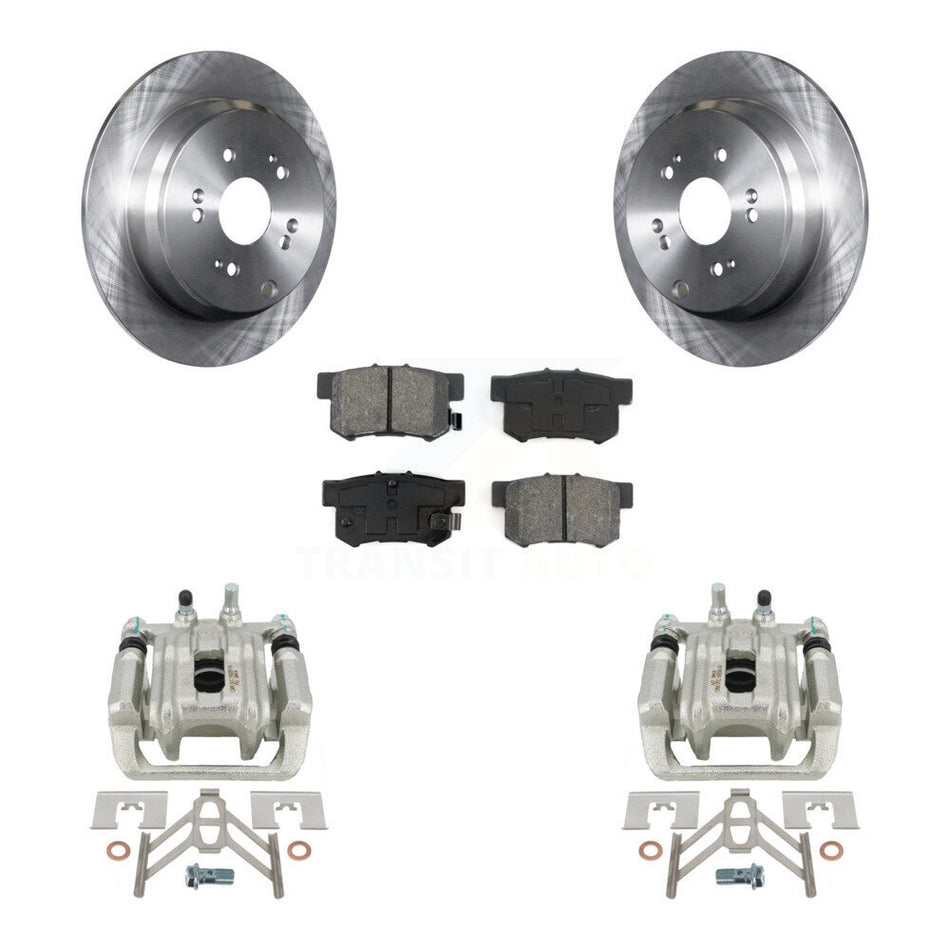 Rear Disc Brake Caliper Rotors And Semi-Metallic Pads Kit For Acura RDX KC8-100374S