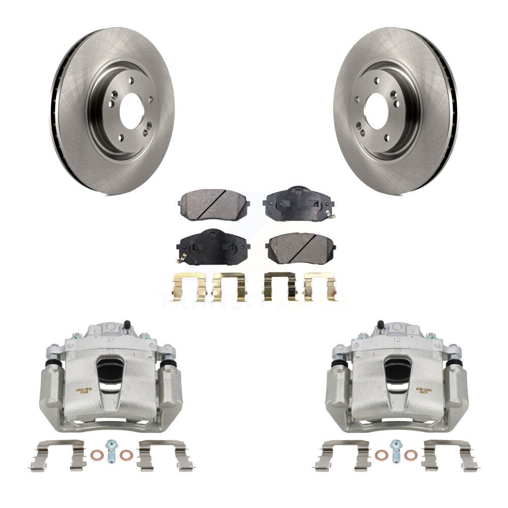 Front Brake Caliper Rotor Ceramic Pad Kit For Hyundai Sonata With Electric Parking KC8-100374T