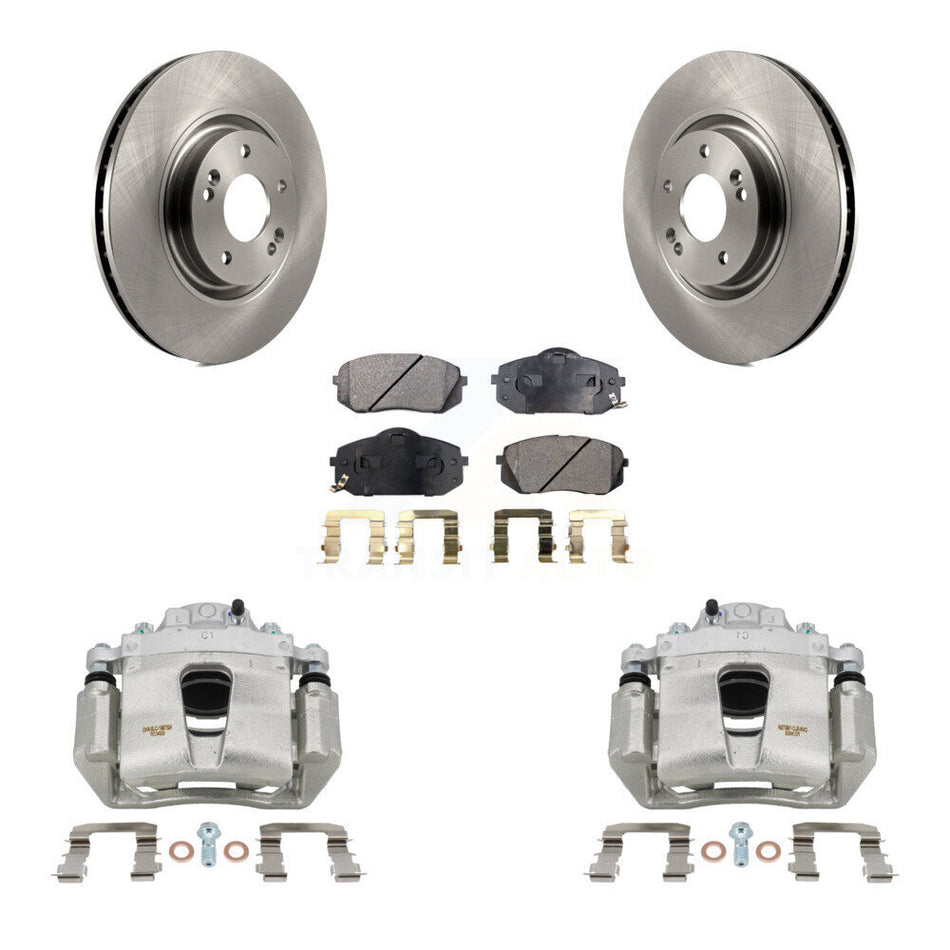 Front Brake Caliper Rotor Ceramic Pad Kit For Hyundai Sonata With Electric Parking KC8-100374T