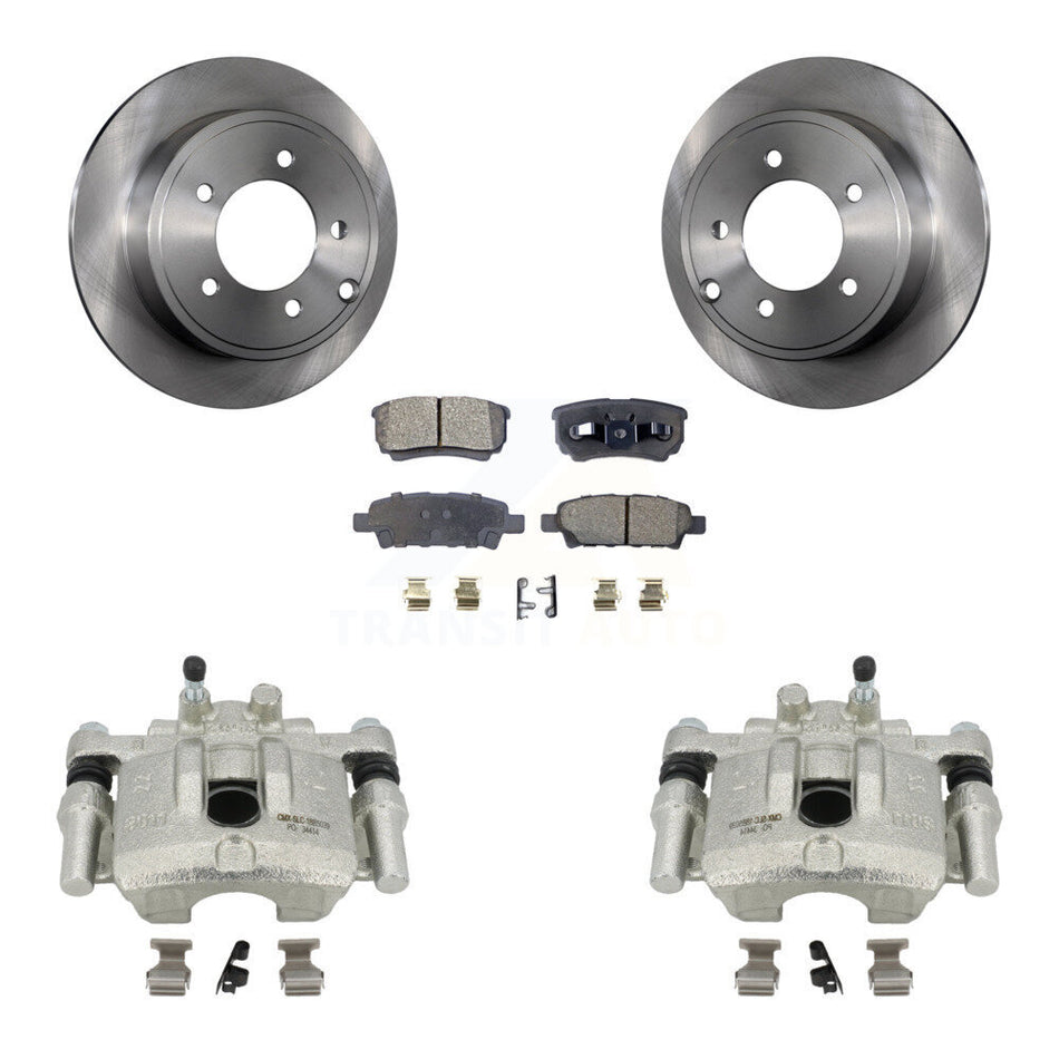 Rear Disc Brake Caliper Rotors And Semi-Metallic Pads Kit For Jeep Dodge Patriot Chrysler Compass Avenger 200 Caliber Sebring Mitsubishi Lancer KC8-100375P