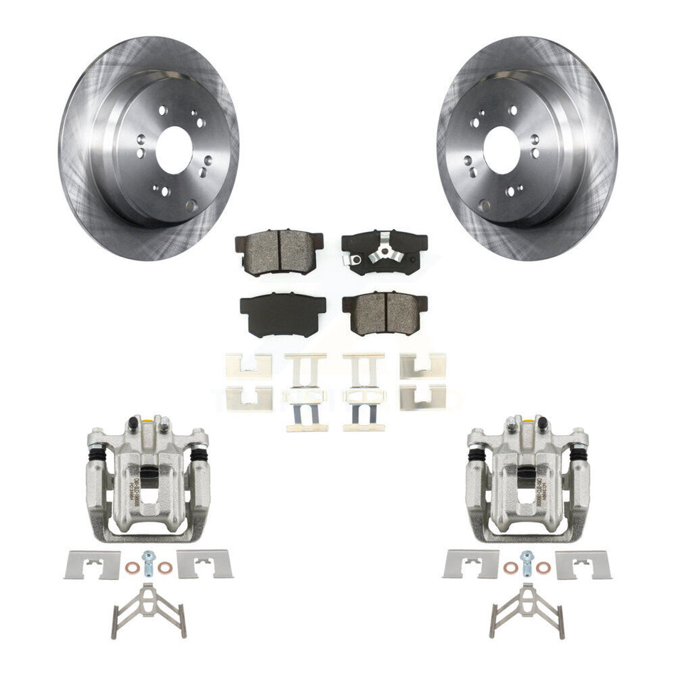 Rear Disc Brake Caliper Rotors And Semi-Metallic Pads Kit For Honda CR-V Acura RDX KC8-100375S