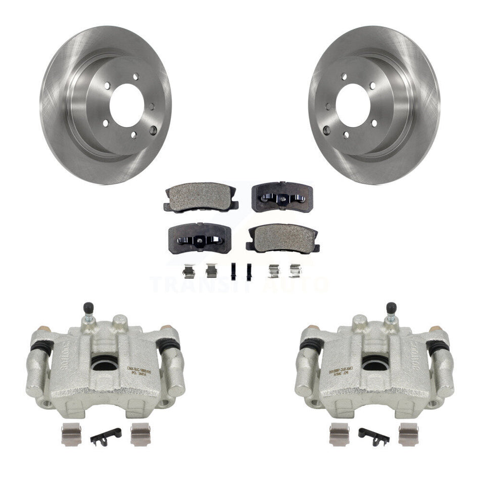 Rear Disc Brake Caliper Rotors And Semi-Metallic Pads Kit For Mitsubishi Lancer Dodge Caliber Outlander Sport RVR KC8-100376P