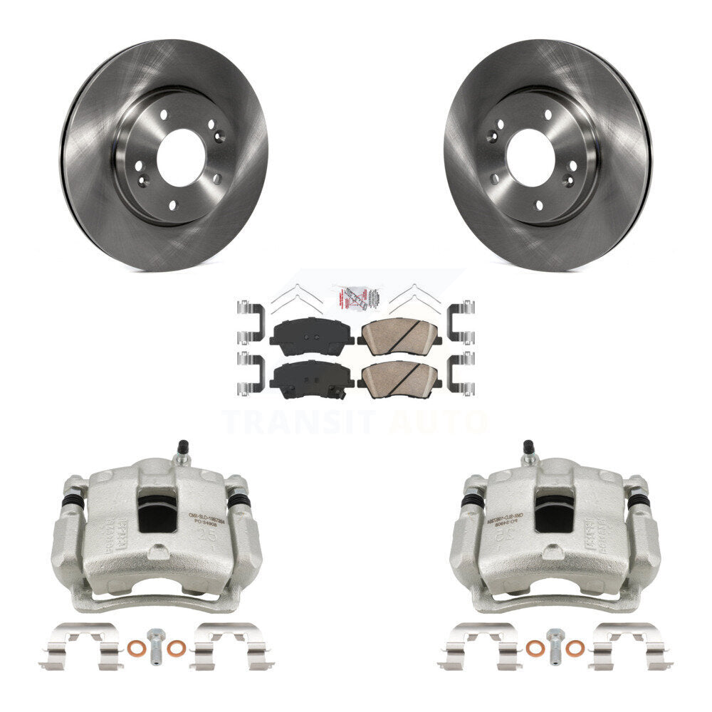 Front Disc Brake Caliper Rotors And Ceramic Pads Kit For Hyundai Elantra KC8-100377N