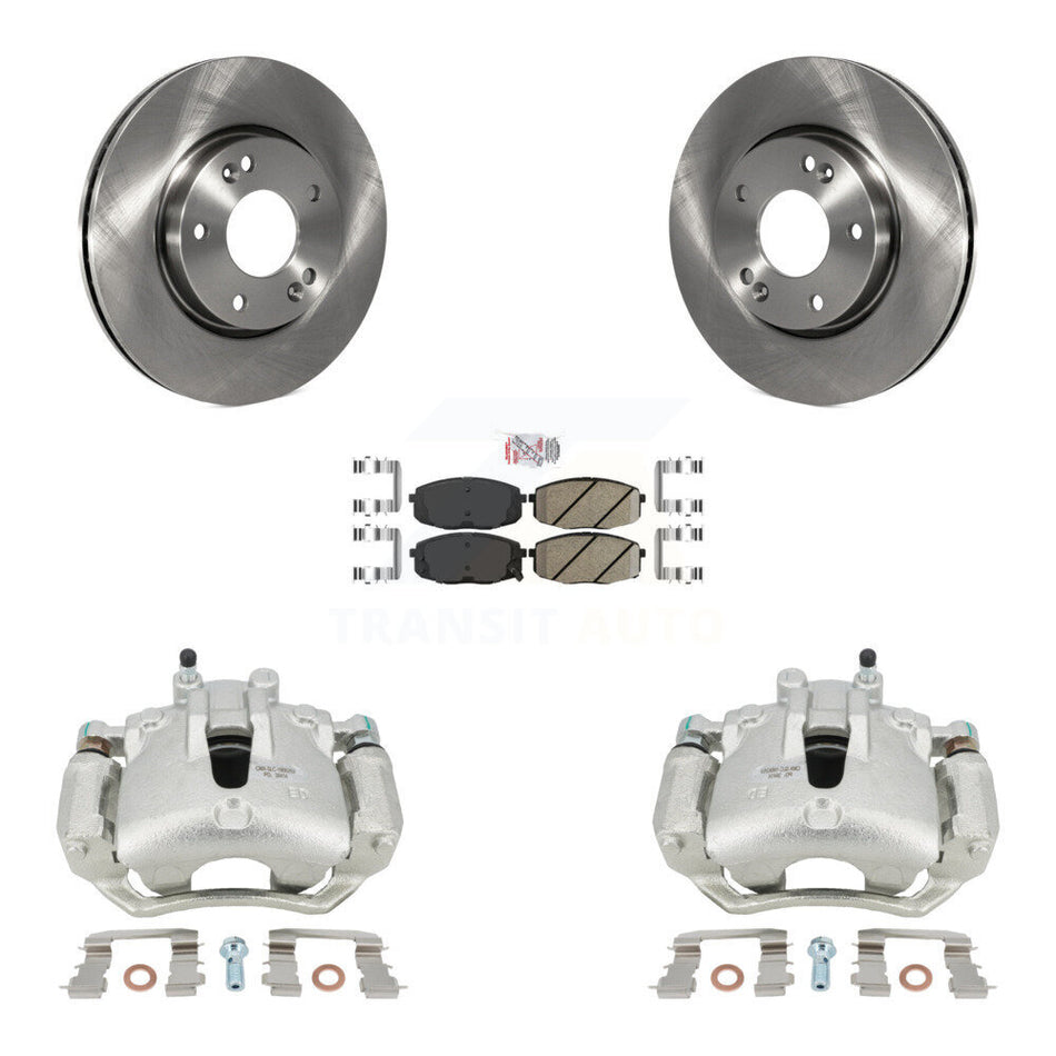 Front Disc Brake Caliper Rotors And Ceramic Pads Kit For Hyundai Elantra KC8-100378N