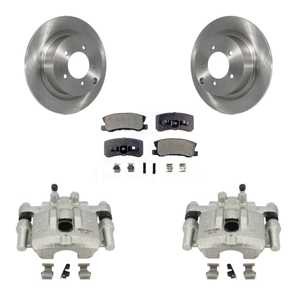 Rear Disc Brake Caliper Rotors And Semi-Metallic Pads Kit For Dodge Caliber Mitsubishi Lancer KC8-100378P