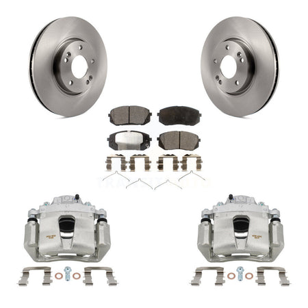 Front Disc Brake Caliper Rotors And Ceramic Pads Kit For Hyundai Sonata KC8-100378T