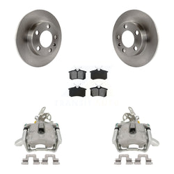 Rear Disc Brake Caliper Rotors And Semi-Metallic Pads Kit For Volkswagen Jetta KC8-100380S