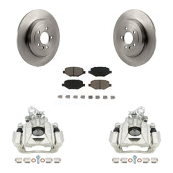 Rear Disc Brake Caliper Rotors And Ceramic Pads Kit For Ford Explorer Taurus Flex Lincoln MKT KC8-100381C