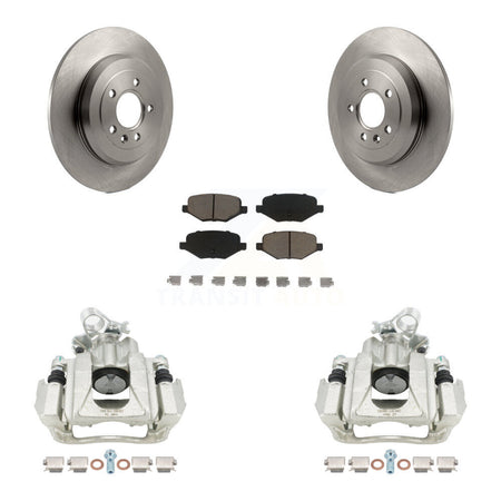 Rear Disc Brake Caliper Rotors And Ceramic Pads Kit For Ford Explorer Taurus Flex Lincoln MKT KC8-100381C by Transit Auto