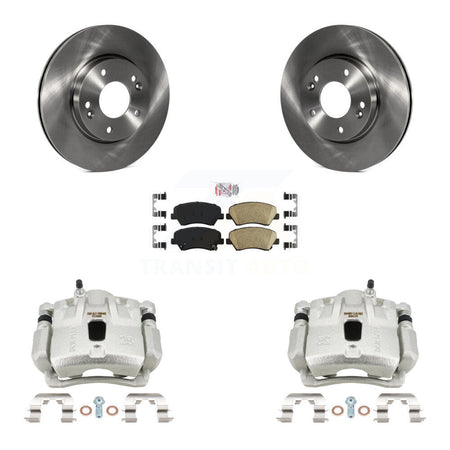 Front Disc Brake Caliper Rotors And Ceramic Pads Kit For 2011-2012 Hyundai Elantra 1.8L KC8-100381N