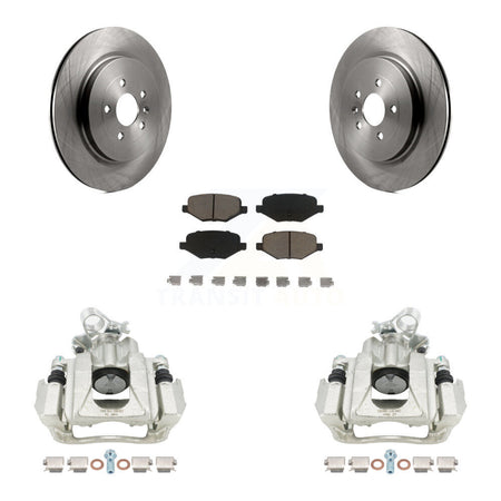 Rear Disc Brake Caliper Rotors And Ceramic Pads Kit For Ford Explorer Flex Lincoln MKS KC8-100382C by Transit Auto