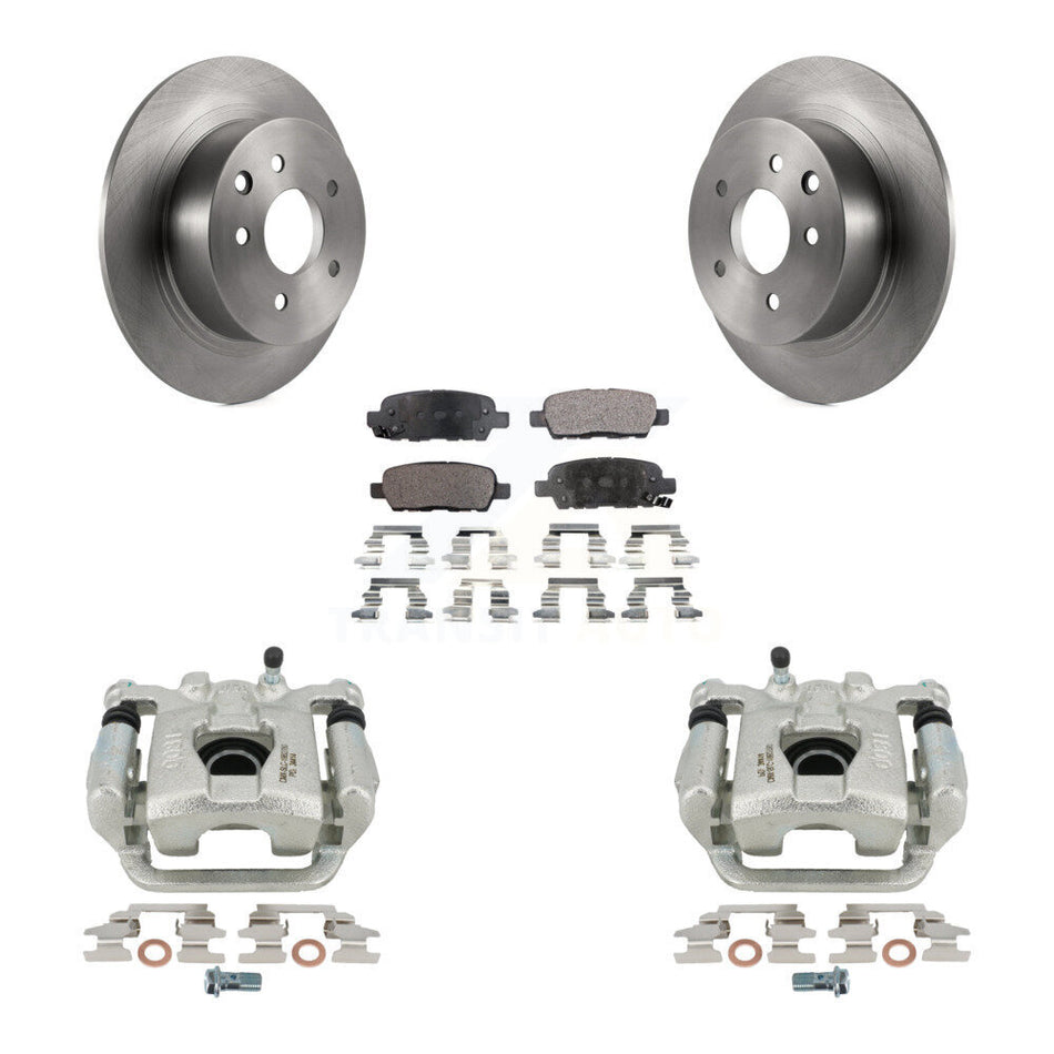 Rear Disc Brake Caliper Rotors And Semi-Metallic Pads Kit For Nissan Altima Maxima KC8-100382P