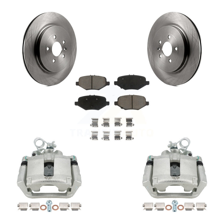 Rear Brake Caliper Rotors Ceramic Pad Kit For Ford Explorer Flex Taurus Police Sedan MKS KC8-100383C