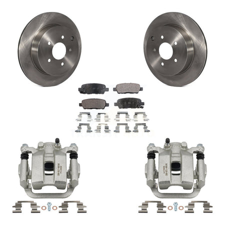 Rear Disc Brake Caliper Rotors And Semi-Metallic Pads Kit For Nissan Murano Quest KC8-100385P