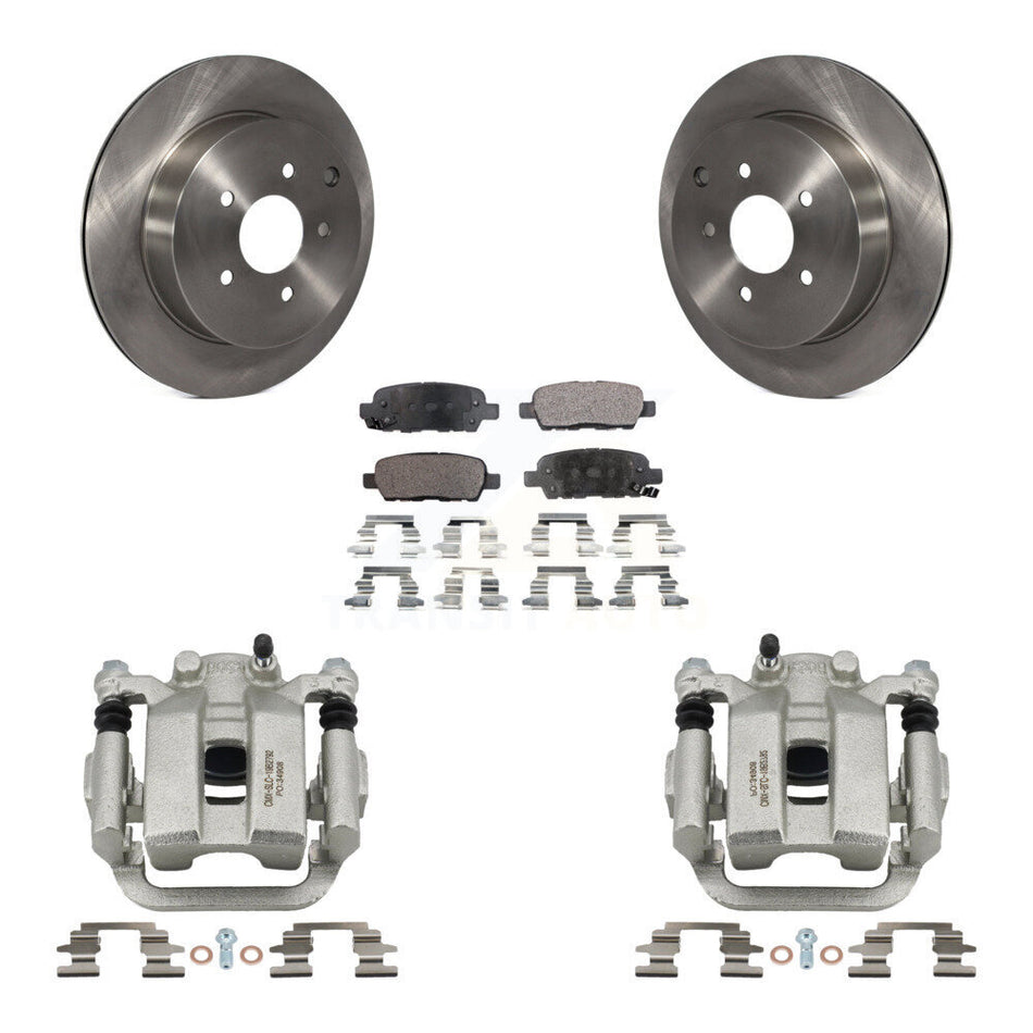 Rear Disc Brake Caliper Rotors And Semi-Metallic Pads Kit For Nissan Murano Quest KC8-100385P