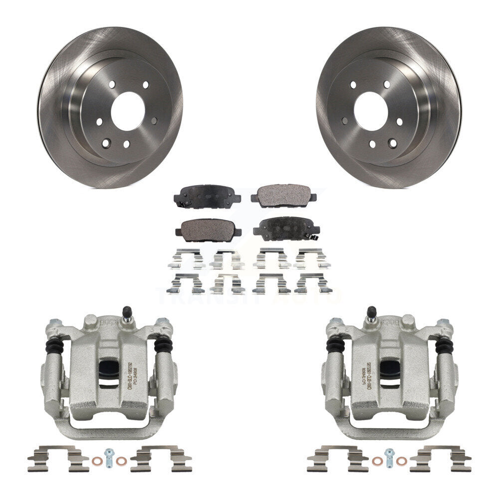 Rear Disc Brake Caliper Rotors And Semi-Metallic Pads Kit For INFINITI G35 KC8-100386P