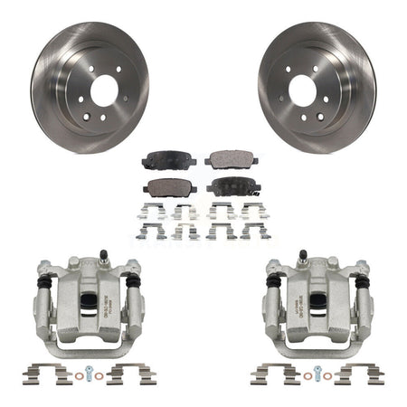 Rear Disc Brake Caliper Rotors And Semi-Metallic Pads Kit For INFINITI G35 KC8-100386P