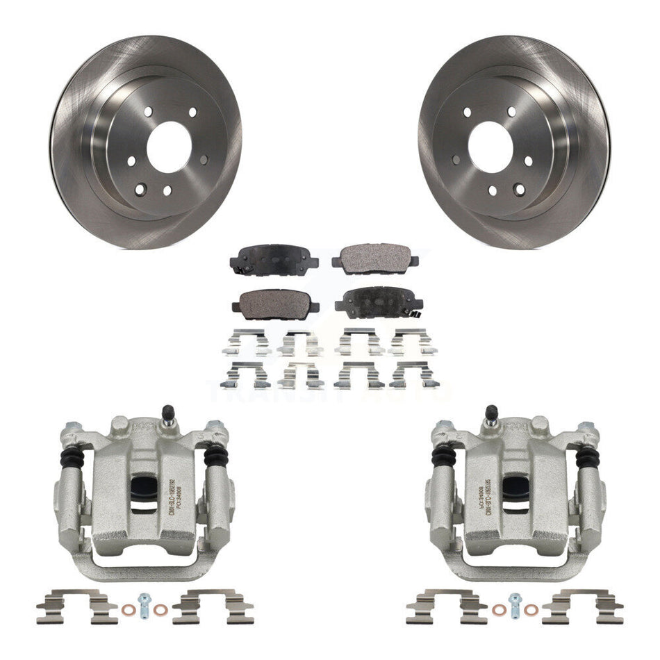 Rear Disc Brake Caliper Rotors And Semi-Metallic Pads Kit For INFINITI G35 KC8-100386P