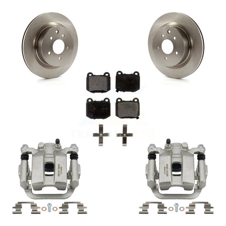 Rear Brake Caliper Rotors Semi-Metallic Pad Kit For 2003 INFINITI G35 With Brembo Brakes KC8-100387P