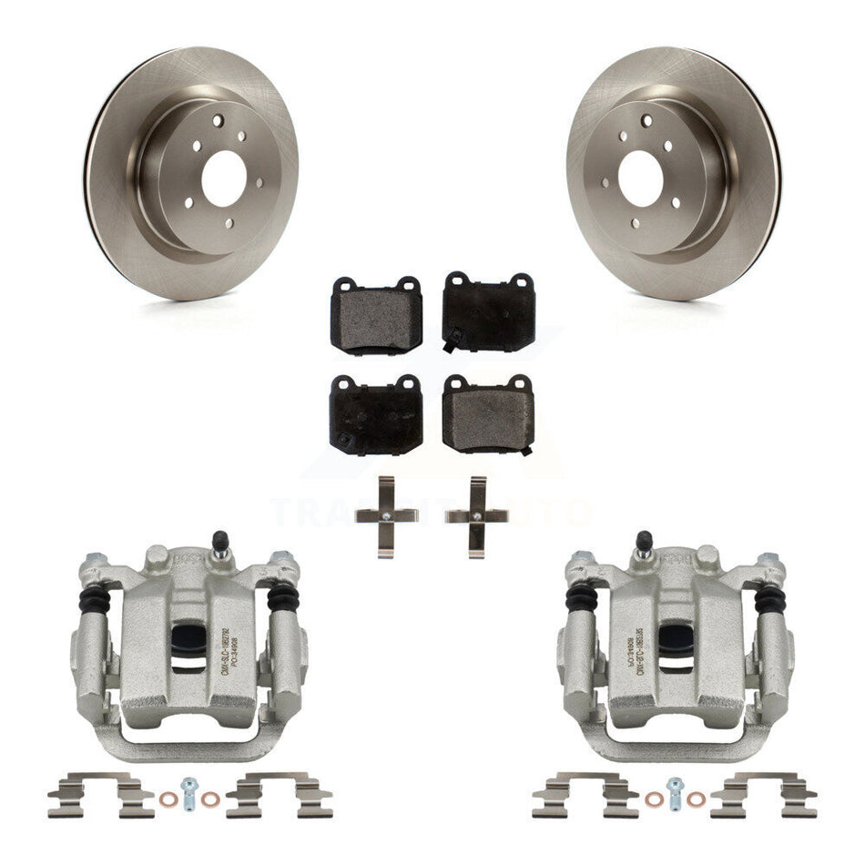 Rear Brake Caliper Rotors Semi-Metallic Pad Kit For 2003 INFINITI G35 With Brembo Brakes KC8-100387P