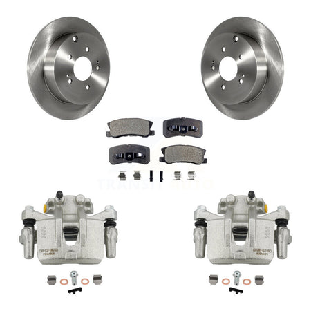 Rear Disc Brake Caliper Rotors And Semi-Metallic Pads Kit For Mitsubishi Endeavor KC8-100388P