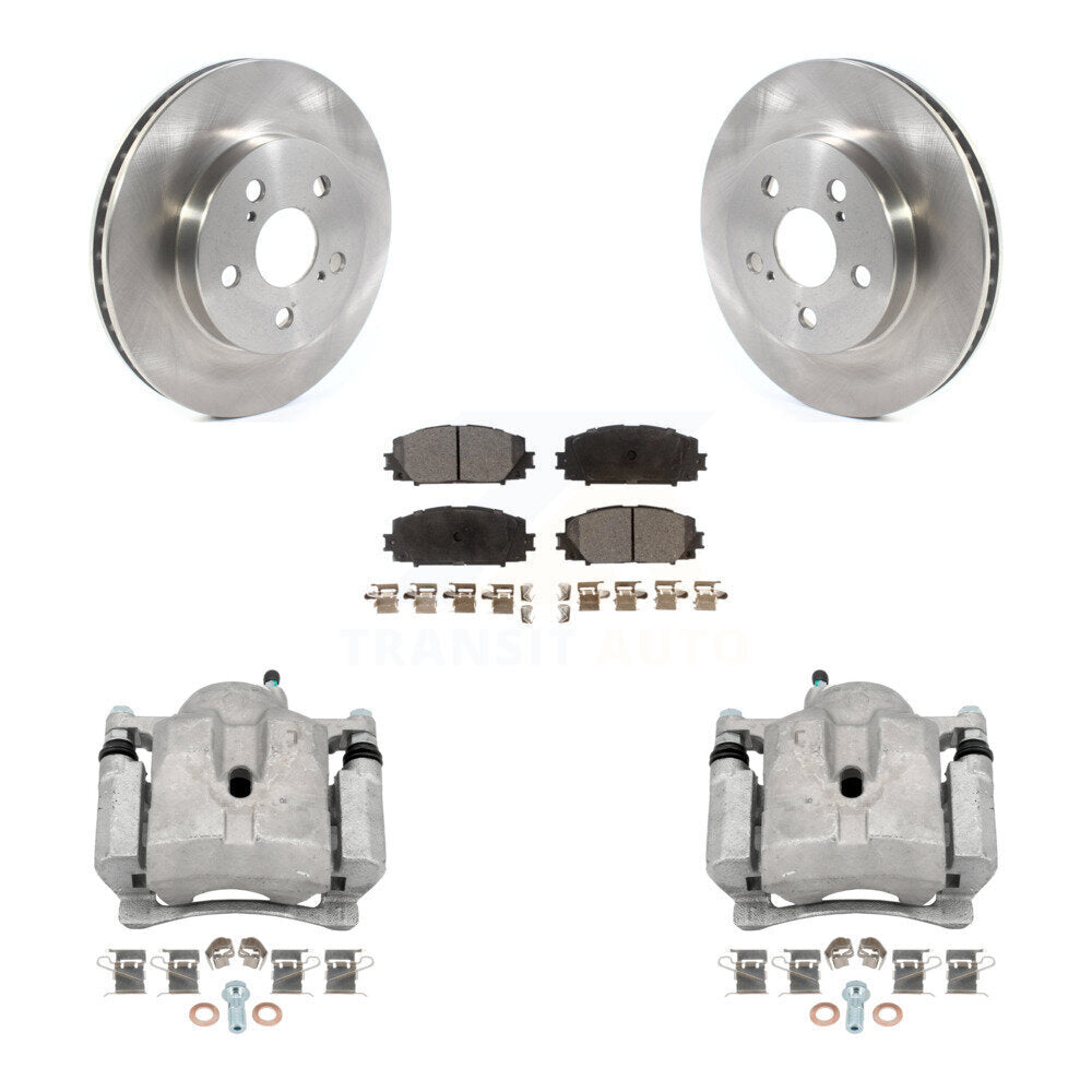 Front Disc Brake Caliper Rotors And Ceramic Pads Kit For Toyota Corolla Prius Prime KC8-100388T
