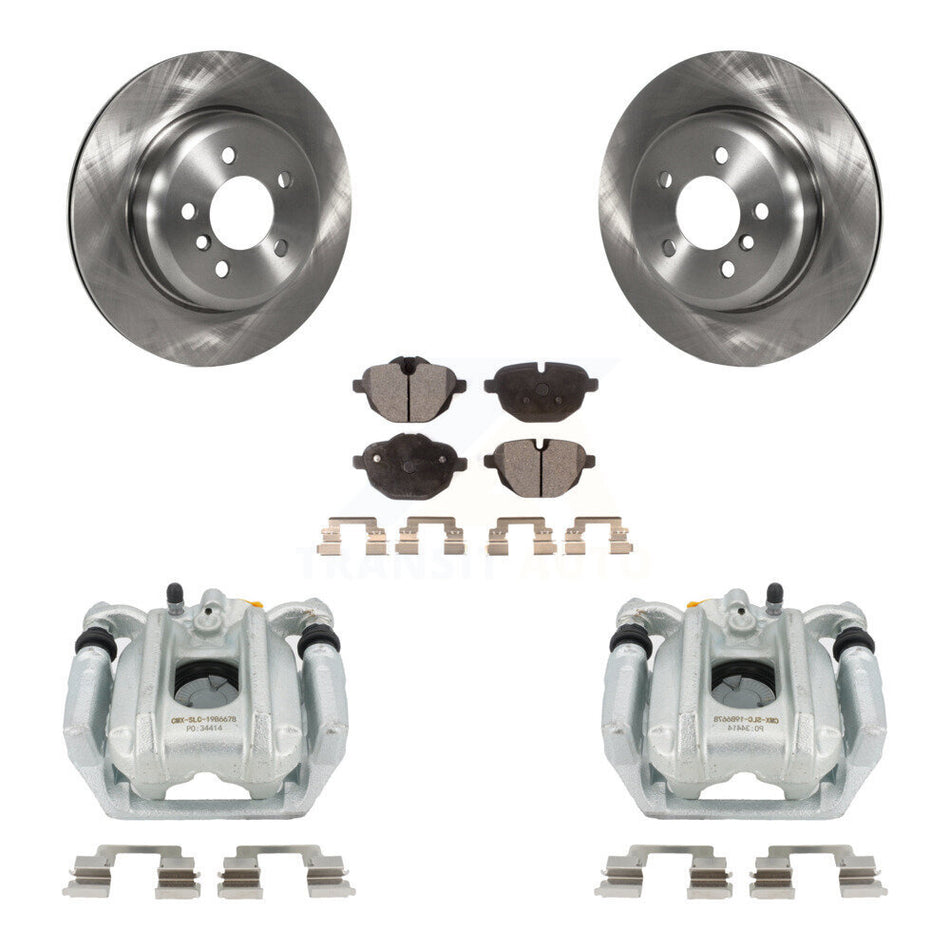 Rear Brake Caliper Rotor & Semi-Metallic Pad Kit For BMW 535i xDrive 528i ActiveHybrid 5 KC8-100389P