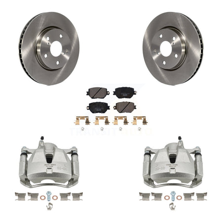 Front Brake Caliper Rotor & Ceramic Pad Kit For 2014 Lexus IS250 Without F Sport Package KC8-100389T