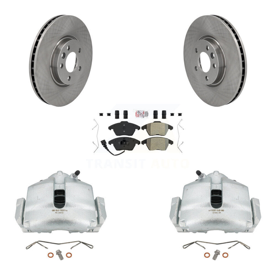 Front Disc Brake Caliper Rotors And Semi-Metallic Pads Kit For Volkswagen CC With 340mm Diameter Rotor KC8-100390N