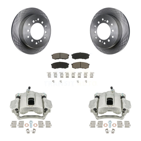 Rear Disc Brake Caliper Rotors And Ceramic Pads Kit For 2010-2014 Toyota FJ Cruiser KC8-100391C by Transit Auto