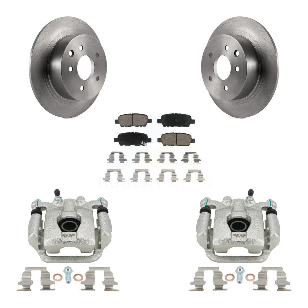 Rear Disc Brake Caliper Rotors And Ceramic Pads Kit For Nissan Sentra Juke KC8-100393C