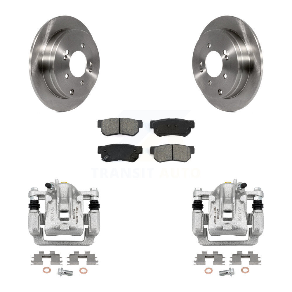 Rear Disc Brake Caliper Rotors And Semi-Metallic Pads Kit For Hyundai Azera KC8-100394S